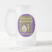 Wenn das Leben einem Affen Lila BG gibt Mattglas Bierglas (Links)