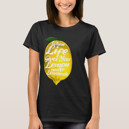 Wenn das Leben einem Lemon Veganismus Bio Ernährun T-Shirt (Vorderseite)