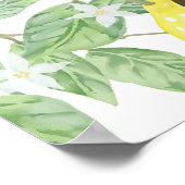 Wenn das Leben einem Lemonen lustige Retro-Typogra Poster (Ecke)