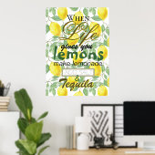 Wenn das Leben einem Lemonen lustige Retro-Typogra Poster (Heimbüro)