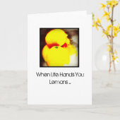 Wenn das Leben einem Lemonen umgeht Karte (Gelbe Blume)