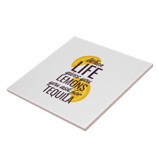 Wenn das Leben einem Zitronen frage für Tequila Fliese (Seite)
