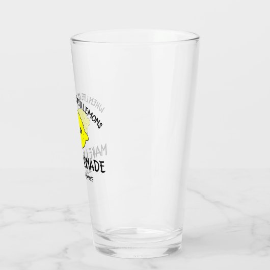 Wenn das Leben einem Zitronen gibt, macht Limonade Glas (Links)