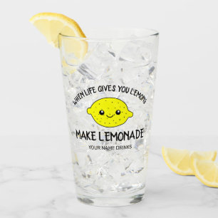 Wenn das Leben einem Zitronen gibt, macht Limonade Glas
