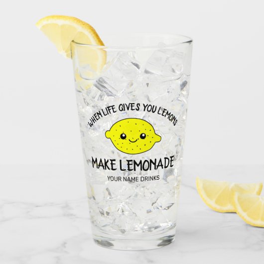 Wenn das Leben einem Zitronen gibt, macht Limonade Glas (Vorderseite Ice)