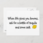 Wenn das Leben einem Zitronen gibt Postkarte (Vorne/Hinten)