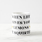 Wenn das Leben einem Zitronen gibt, wird er ein Sq Kaffeetasse (Mittel)