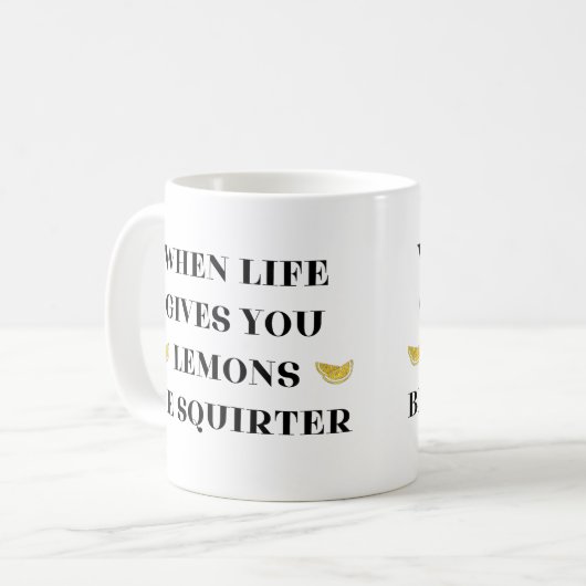 Wenn das Leben einem Zitronen gibt, wird er ein Sq Kaffeetasse (Vorderseite Links)
