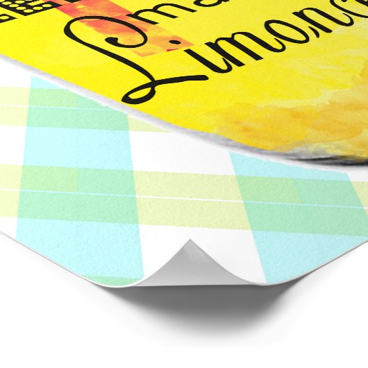 Wenn das Leben einem Zitronenposter gibt Poster (Ecke)