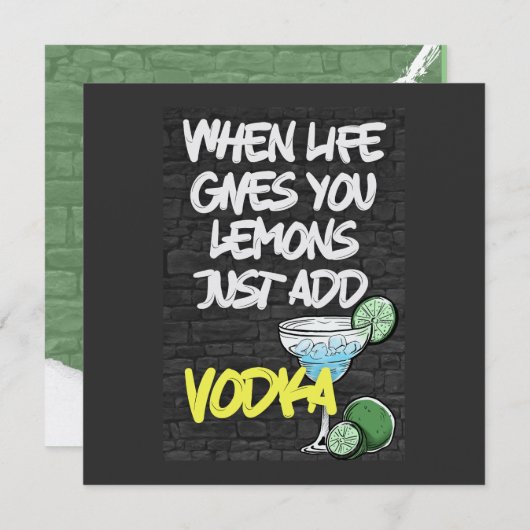 Wenn das Leben gibt Ihnen Lemon einfach hinzufügen Einladung (Vorne/Hinten)