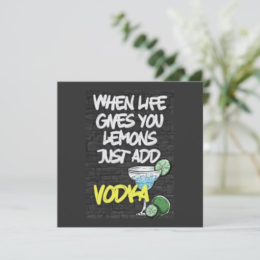 Wenn das Leben gibt Ihnen Lemon einfach hinzufügen Einladung (Stehend Vorderseite)