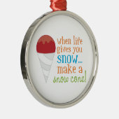 Wenn das Leben gibt, schneien Sie… Machen Sie Silbernes Ornament (Rechts)