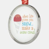 Wenn das Leben gibt, schneien Sie… Machen Sie Silbernes Ornament (Links)