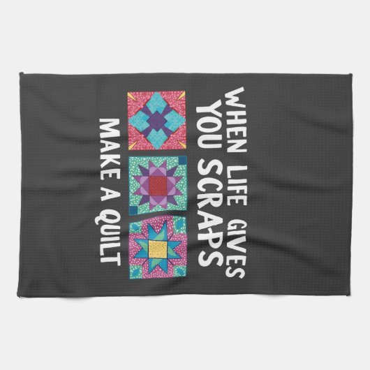 Wenn das Leben gibt Sie Schrott machen ein Steppkn Geschirrtuch (Horizontal)