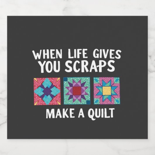 Wenn das Leben gibt Sie Schrott machen ein Steppkn Schaumweinetikett (Einzelnes Label)