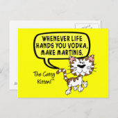 Wenn das Leben Hände Sie Wodka machen Martini Postkarte (Vorne/Hinten)