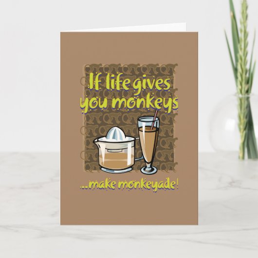 Wenn das Leben Ihnen Affen Brown BG Falten (Vorderseite)