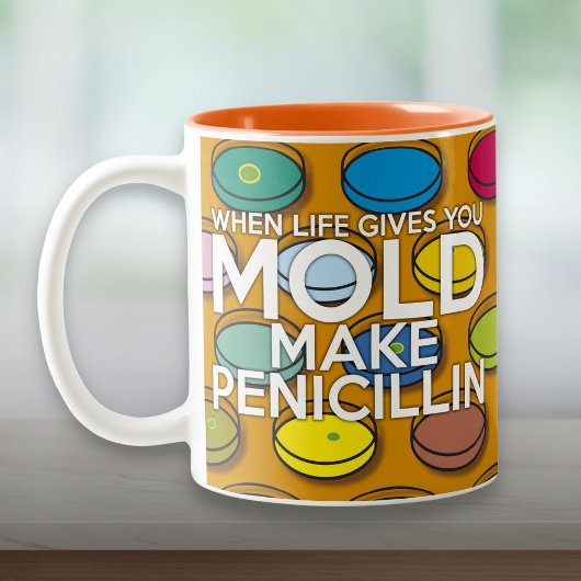 WENN DAS LEBEN IHNEN EIN MOLD Funny Zitat gibt Zweifarbige Tasse