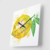 Wenn das Leben Ihnen eine Zitrone gibt, machen Sie Quadratische Wanduhr (Winkel)