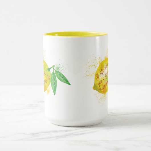 Wenn das Leben Ihnen eine Zitrone gibt, machen Sie Tasse (Zentrum)