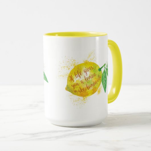 Wenn das Leben Ihnen eine Zitrone gibt, machen Sie Tasse (VorderseiteRechts)