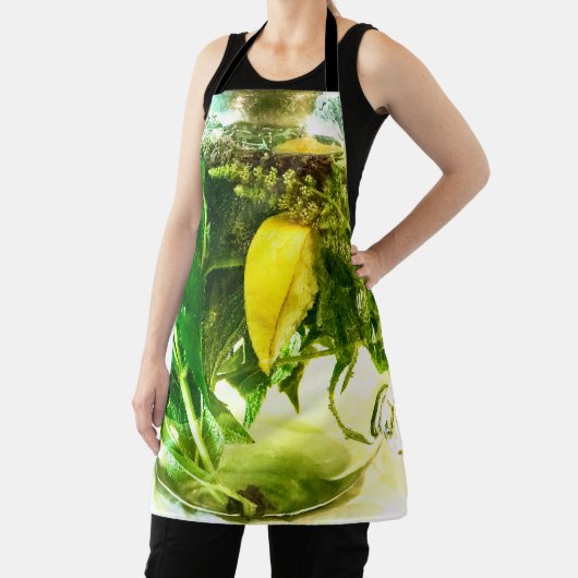 Wenn das Leben Ihnen Limonen All-Over-Print-Schürz Schürze (InSitu)