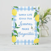 Wenn das Leben Ihnen Limonen Wasserfarben-Flachkar Dankeskarte (Stehend Vorderseite)