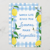 Wenn das Leben Ihnen Limonen Wasserfarben-Flachkar Dankeskarte (Vorne/Hinten)
