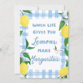 Wenn das Leben Ihnen Limonen Wasserfarben-Flachkar Dankeskarte