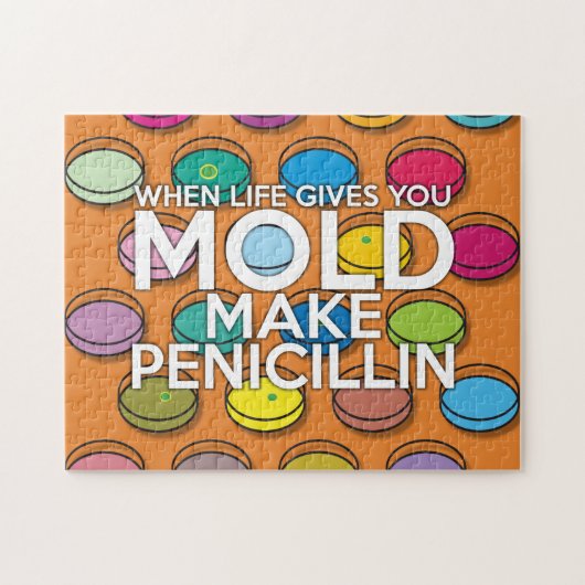 WENN DAS LEBEN IHNEN MOLD science GEBEN WIRD Puzzle (Horizontal)