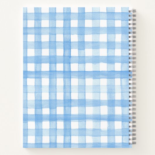 Wenn das Leben Ihnen Zitronen Aquarell Gingham gib Notizblock (Rückseite)