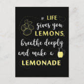 Wenn das Leben Ihnen Zitronen Funny Zitat Postcard Postkarte (Vorderseite)