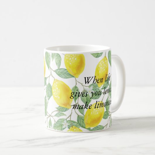 Wenn das Leben Ihnen Zitronen gibt, machen Sie Lim Kaffeetasse (VorderseiteRechts)