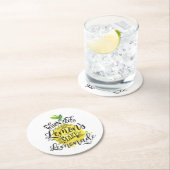 "Wenn das Leben Ihnen Zitronen gibt, machen Sie Runder Pappuntersetzer (Vor Ort)