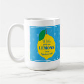 Wenn das Leben Ihnen Zitronen, ZupackenTequila und Kaffeetasse (Links)