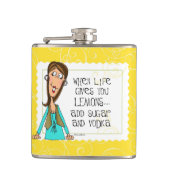 wenn das Leben Ihnen Zitronenflasche gibt Flachmann (Vorderseite)