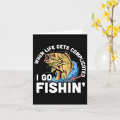 Wenn das Leben kompliziert wird, gehe ich zu Fishi Karte (Gelbe Blume)