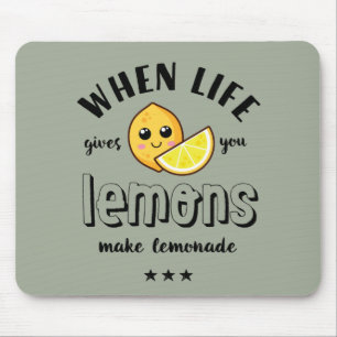 Wenn das Leben Lemon macht Lemonade Funny Summer Mousepad