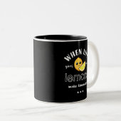 Wenn das Leben Lemon macht Lemonade Funny Summer Zweifarbige Tasse (VorderseiteRechts)