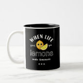 Wenn das Leben Lemon macht Lemonade Funny Summer Zweifarbige Tasse (Links)