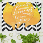 Wenn das Leben Lemonen macht Lemon Bars Zickzack Geschirrtuch (Gefaltet)