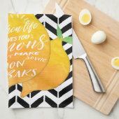 Wenn das Leben Lemonen macht Lemon Bars Zickzack Geschirrtuch (Viertel Falte)