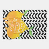 Wenn das Leben Lemonen macht Lemon Bars Zickzack Geschirrtuch (Horizontal)