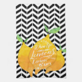 Wenn das Leben Lemonen macht Lemon Bars Zickzack Geschirrtuch (Vertikal)