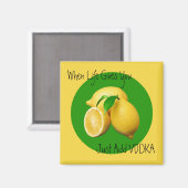 Wenn das Leben Lemons Spaß gibt und Funny Magnet (Vorderseite/Rückseite)