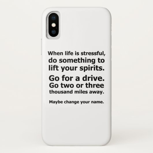 Wenn das Leben schwer ist Case-Mate iPhone Hülle (Rückseite)