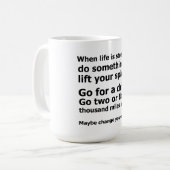 Wenn das Leben schwer ist Kaffeetasse (Vorderseite Links)