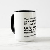 Wenn das Leben schwer ist Tasse (Vorderseite Links)