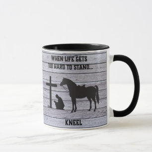 Wenn das Leben schwer wird, knien Tasse