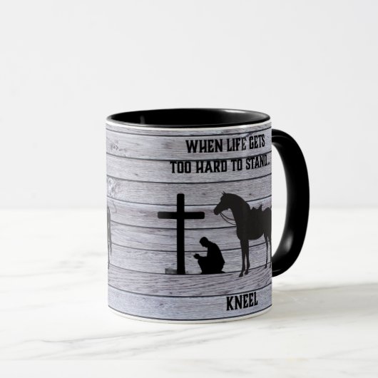 Wenn das Leben schwer wird, knien Tasse (VorderseiteRechts)